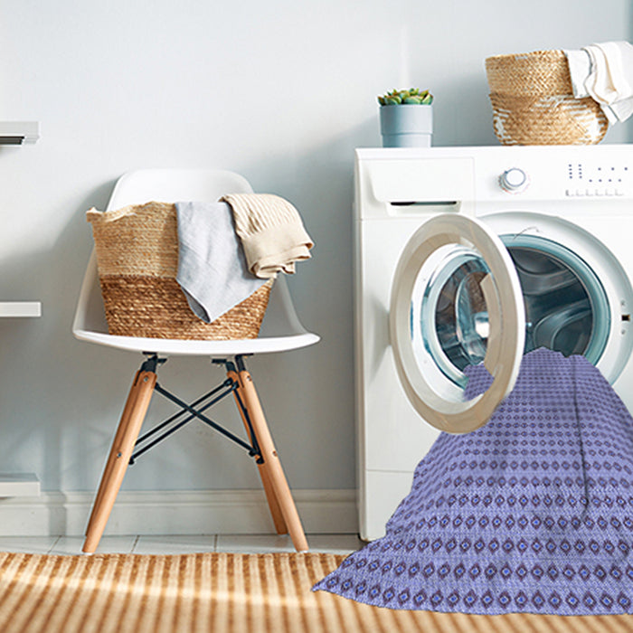 Machine Washable Transitional Slate Blue Rug in a Washing Machine, wshpat3065blu