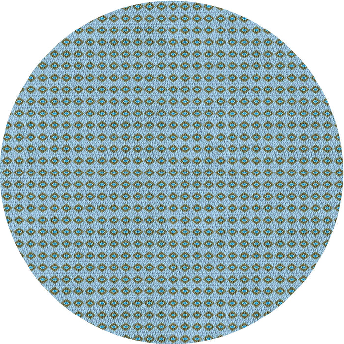 Square Patterned Diamond Blue Rug, pat3065lblu