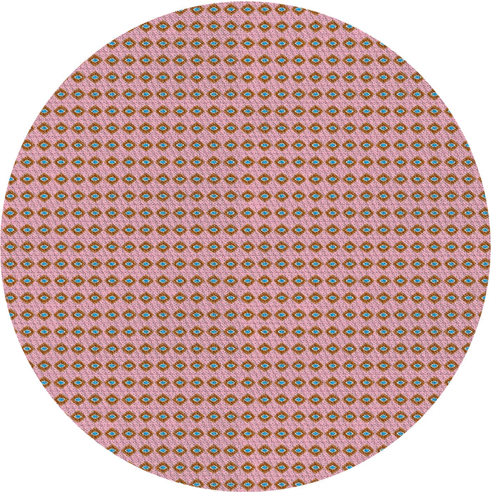 Sideview of Patterned Rose Pink Novelty Rug, pat3065