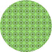 Square Patterned Dark Lime Green Rug, pat3066grn