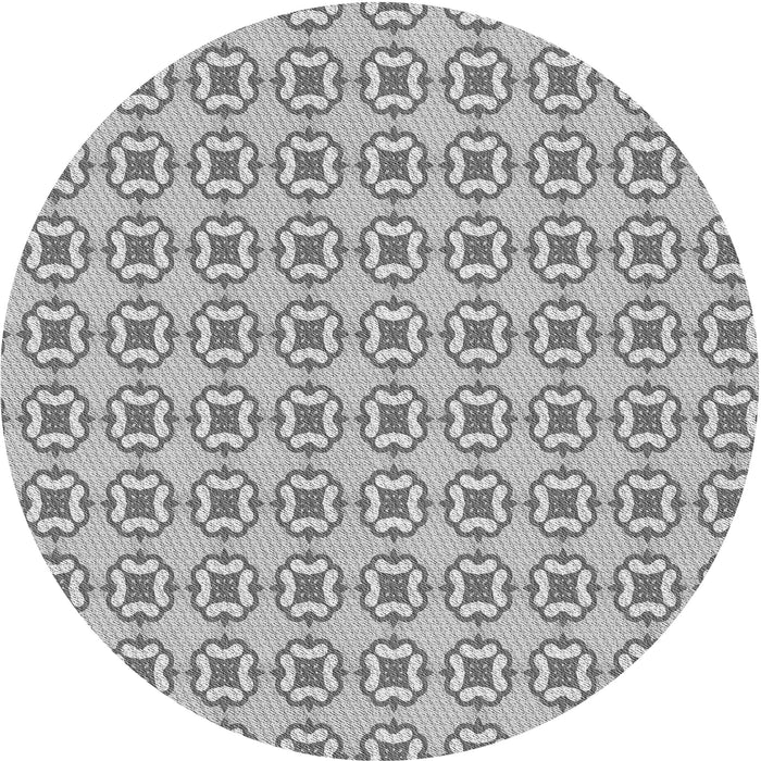 Square Patterned Platinum Gray Rug, pat3066gry