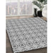 Patterned Platinum Gray Rug in Family Room, pat3066gry