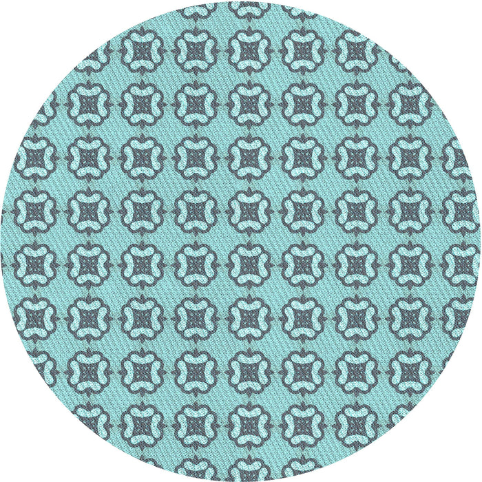 Square Patterned Sea Green Rug, pat3066lblu
