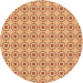 Square Machine Washable Transitional Orange Red Orange Rug in a Living Room, wshpat3066org