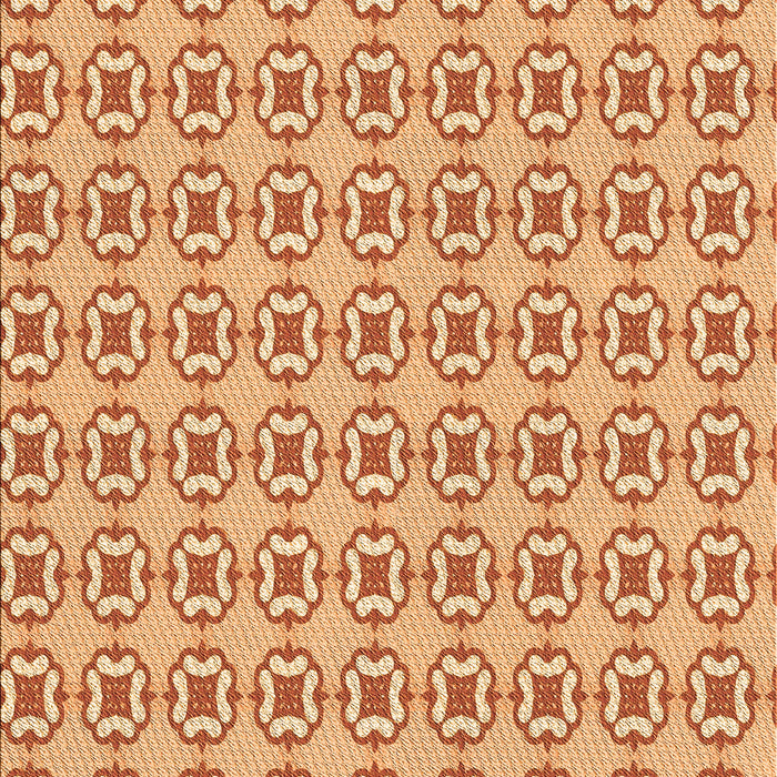 Patterned Orange Red Orange Rug, pat3066org
