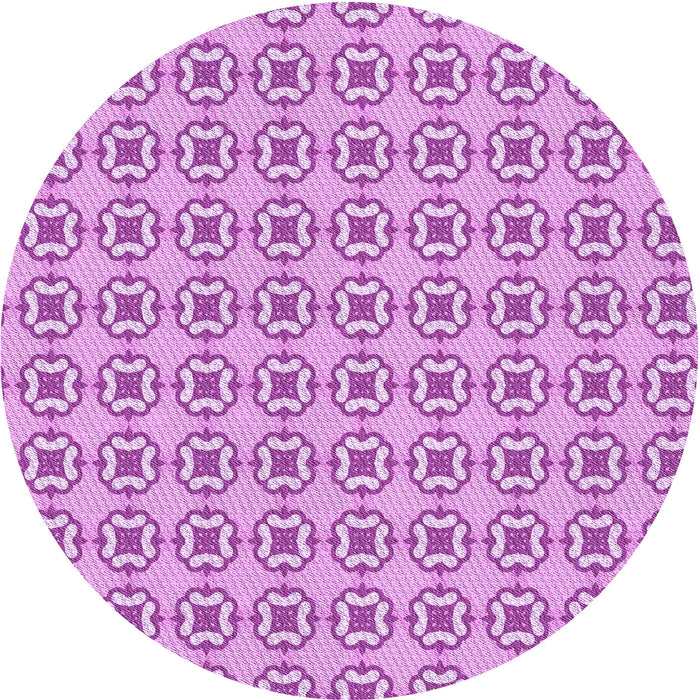 Square Patterned Pastel Purple Pink Rug, pat3066pur