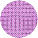 Square Patterned Pastel Purple Pink Rug, pat3066pur