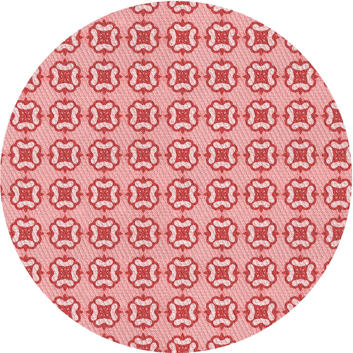 Square Patterned Pastel Pink Rug, pat3066rd