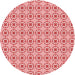 Square Patterned Pastel Pink Rug, pat3066rd
