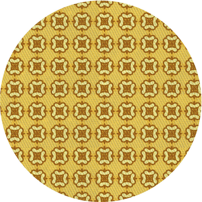 Square Patterned Bold Yellow Rug, pat3066yw
