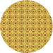 Square Patterned Bold Yellow Rug, pat3066yw