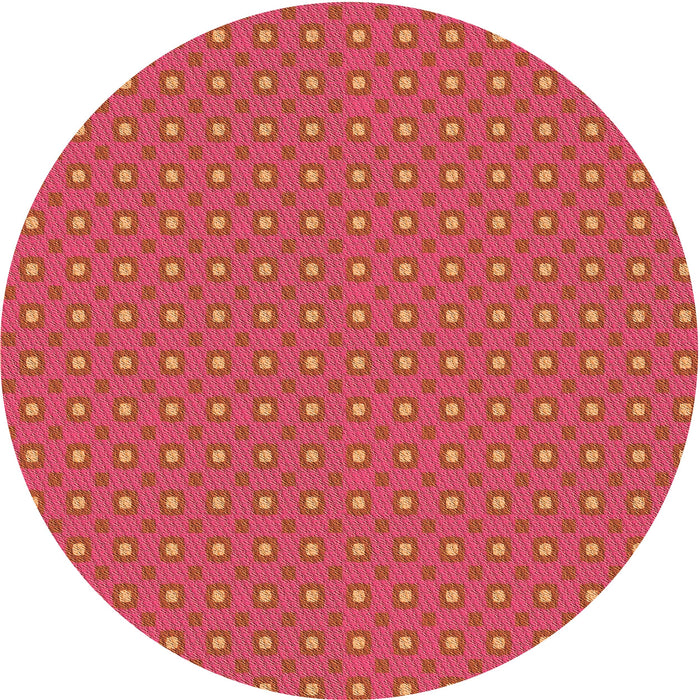 Square Patterned Crimson Red Rug, pat3067org