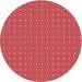 Square Patterned Crimson Red Rug, pat3067org