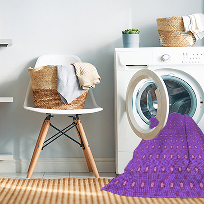 Machine Washable Transitional Neon Purple Rug in a Washing Machine, wshpat3067pur