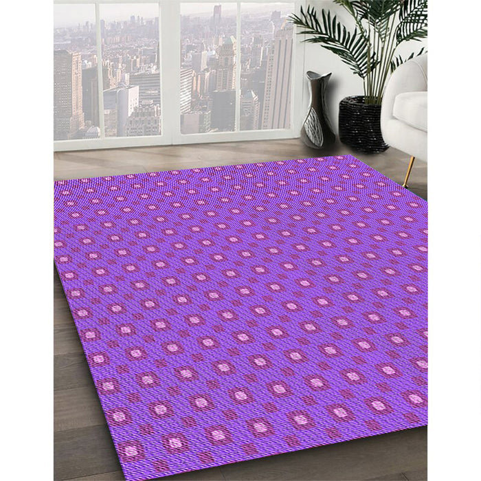 Machine Washable Transitional Neon Purple Rug in a Family Room, wshpat3067pur