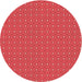 Square Patterned Red Rug, pat3067rd