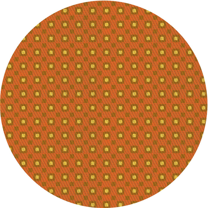 Square Patterned Neon Orange Rug, pat3067yw