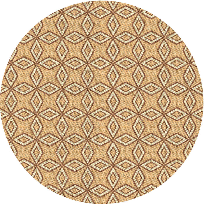 Square Patterned Yellow Rug, pat3068brn