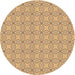 Square Patterned Yellow Rug, pat3068brn