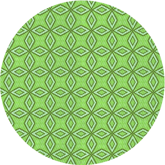 Square Patterned Apple Green Rug, pat3068grn