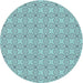 Square Patterned Deep-Sea Green Rug, pat3068lblu