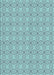 Machine Washable Transitional Deep-Sea Green Rug, wshpat3068lblu