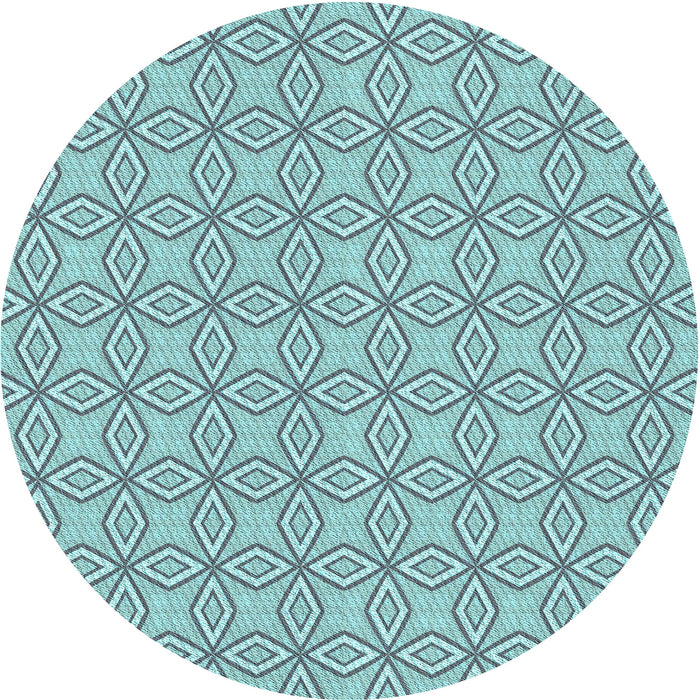 Square Machine Washable Transitional Deep-Sea Green Rug in a Living Room, wshpat3068lblu