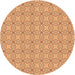 Square Patterned Orange Red Orange Rug, pat3068org