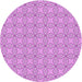 Square Patterned Pastel Purple Pink Rug, pat3068pur