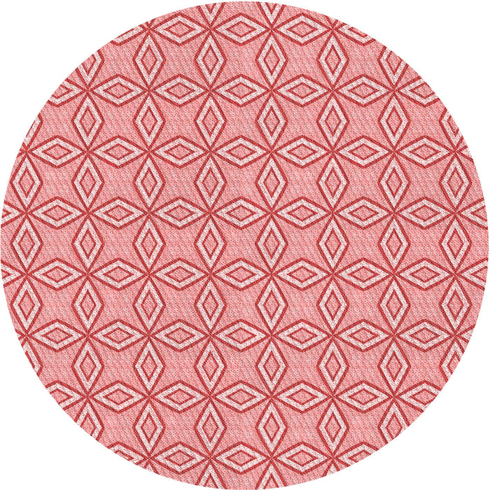 Square Patterned Pastel Pink Rug, pat3068rd