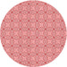 Square Patterned Pastel Pink Rug, pat3068rd