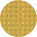 Square Patterned Bold Yellow Rug, pat3068yw