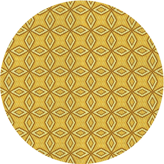 Square Machine Washable Transitional Bold Yellow Rug in a Living Room, wshpat3068yw