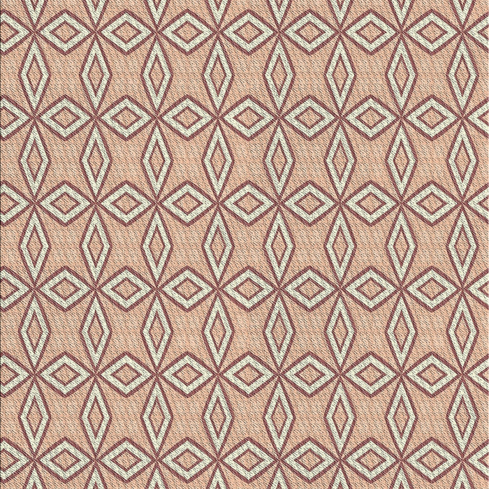 Patterned Deep Peach Orange Novelty Rug, pat3068