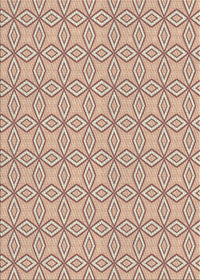 Machine Washable Transitional Deep Peach Orange Rug, wshpat3068