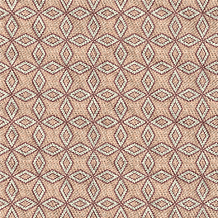 Sideview of Machine Washable Transitional Deep Peach Orange Rug, wshpat3068