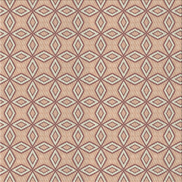 Square Patterned Deep Peach Orange Novelty Rug, pat3068