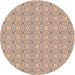 Sideview of Patterned Deep Peach Orange Novelty Rug, pat3068