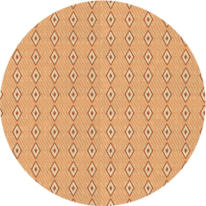 Square Patterned Yellow Orange Rug, pat3069org