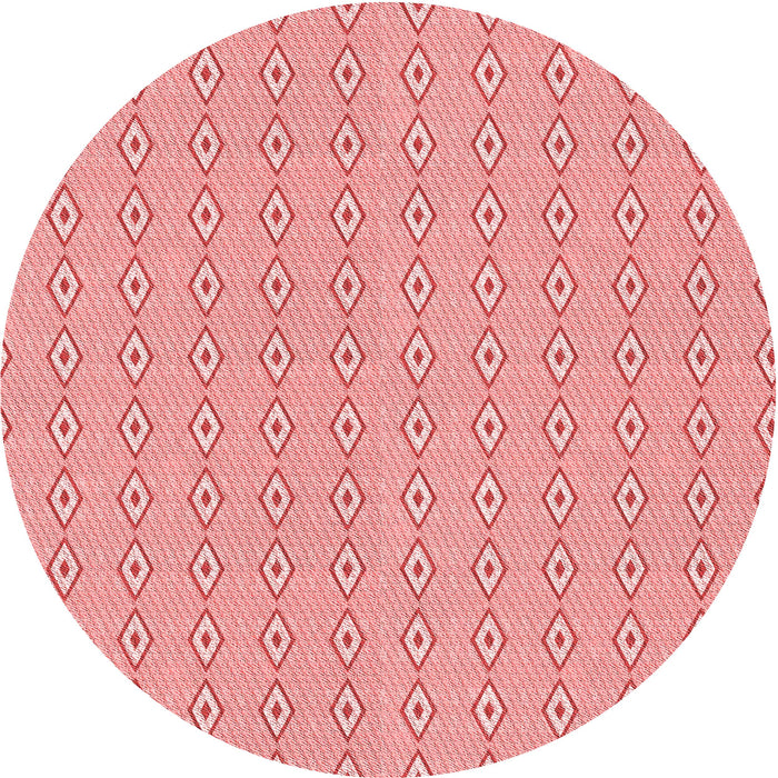 Square Patterned Pastel Pink Rug, pat3069rd