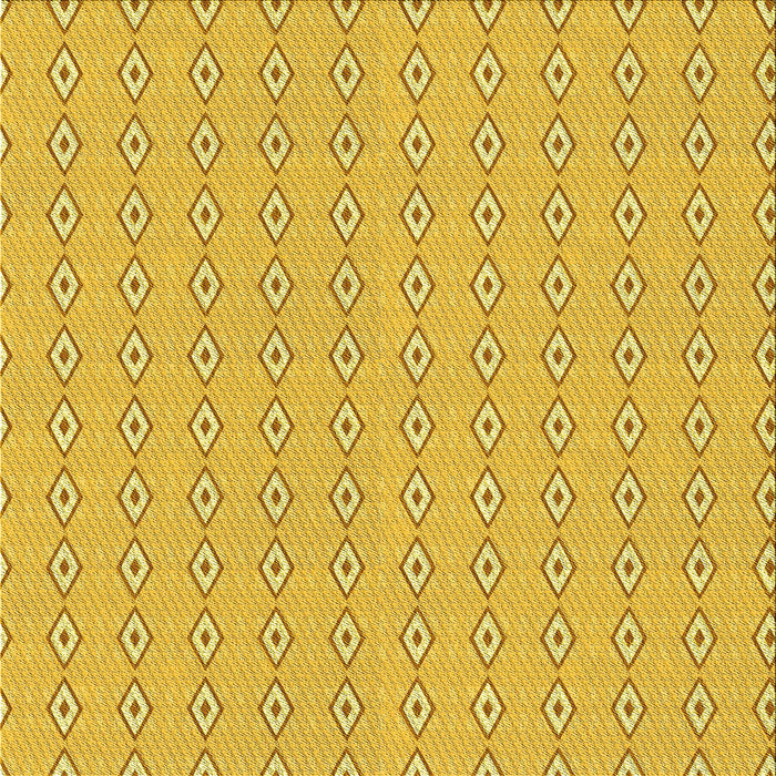 Round Machine Washable Transitional Bright Gold Yellow Rug, wshpat3069yw