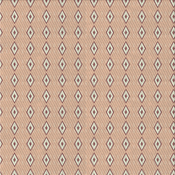 Square Patterned Rust Pink Novelty Rug, pat3069