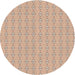 Square Machine Washable Transitional Rust Pink Rug, wshpat3069