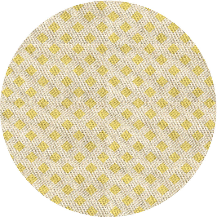 Square Patterned Khaki Gold Rug, pat307brn
