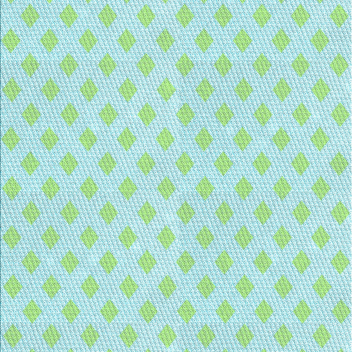 Patterned Medium Turquoise Green Rug, pat307lblu
