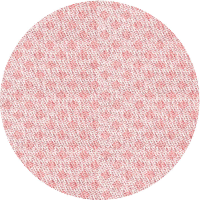 Square Patterned Light Coral Pink Rug, pat307rd