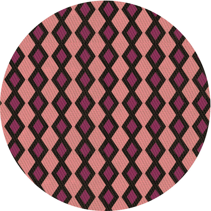 Square Patterned Red Rug, pat3070brn