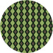 Square Patterned Dark Forest Green Rug, pat3070grn