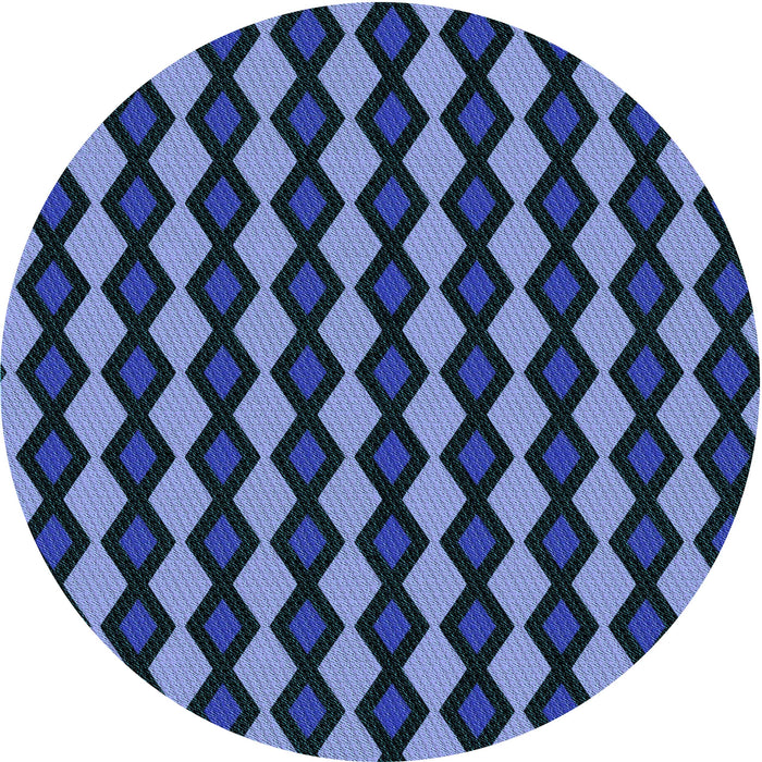 Square Patterned Deep-Sea Blue Rug, pat3070lblu