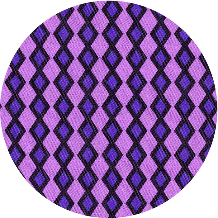 Square Patterned Indigo Purple Rug, pat3070pur